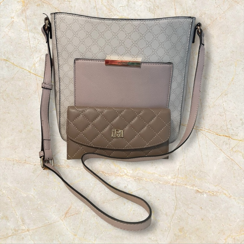 Elegant Gray Crossbody Bag Set